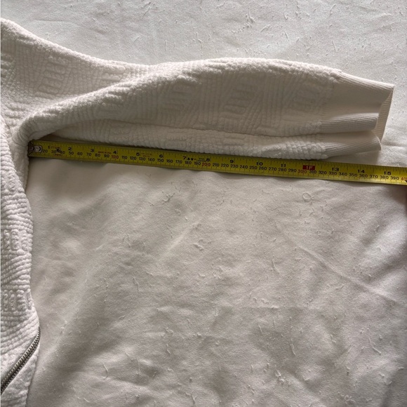 Moth White Crew Neck Sweater Ribbed Knit with side zippers - Picture 9 of 10